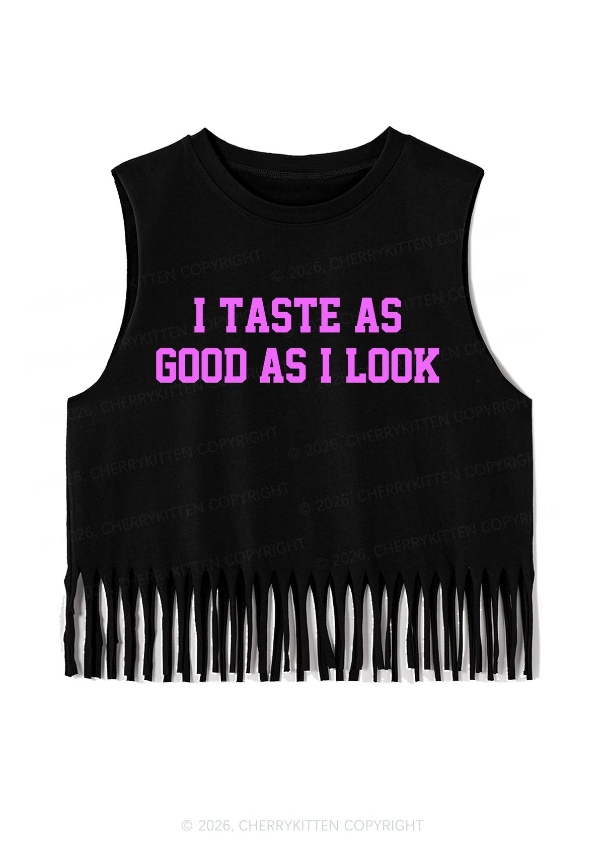 Taste Good Y2K Fringe Tank Top Cherrykitten