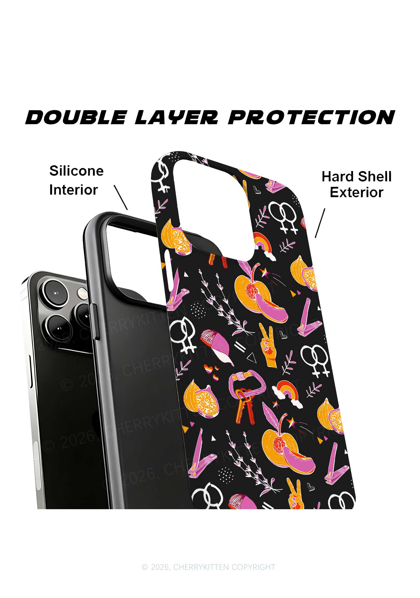 Lesbian Symbols Pride Y2K Phone Case Cherrykitten