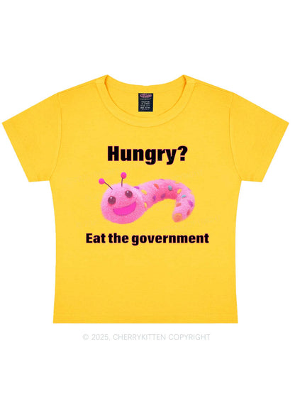Eat The Government Y2K Baby Tee Cherrykitten