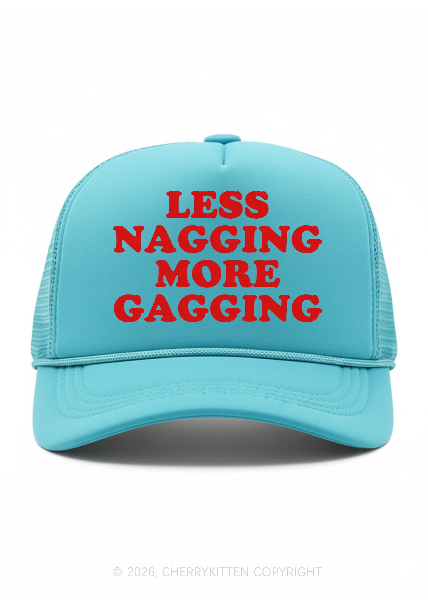 Less Nagging More Gagging Y2K Trucker Hat Cherrykitten