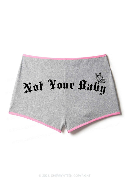 Not Your Baby Y2K Booty Shorts Cherrykitten