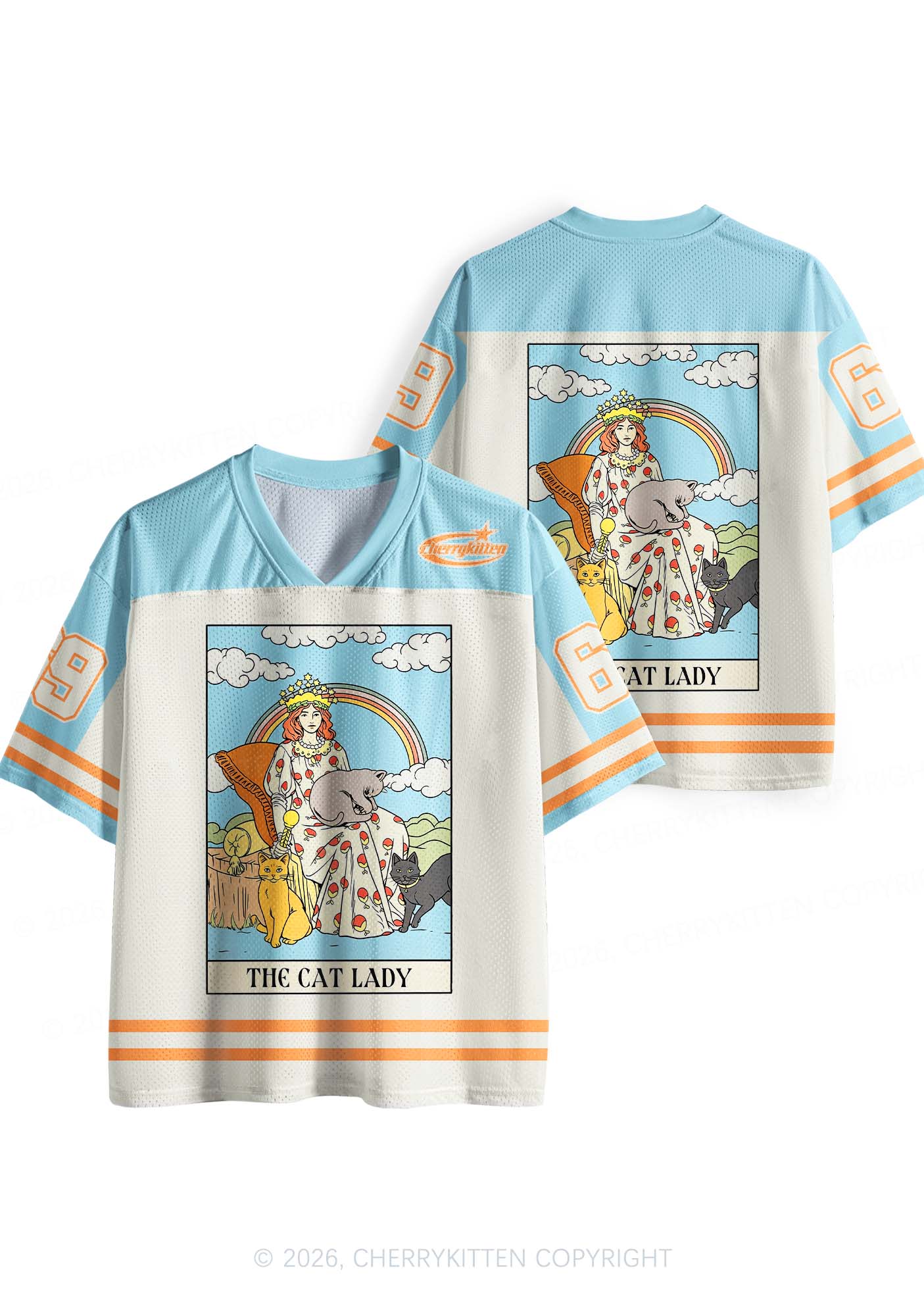 The Cat Lady Y2K Sport Jersey Shirts Cherrykitten