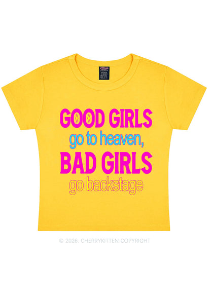 Bad Girls Go Backstage Y2K Baby Tee Cherrykitten