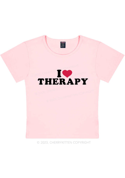 I Love Therapy Y2K Baby Tee Cherrykitten