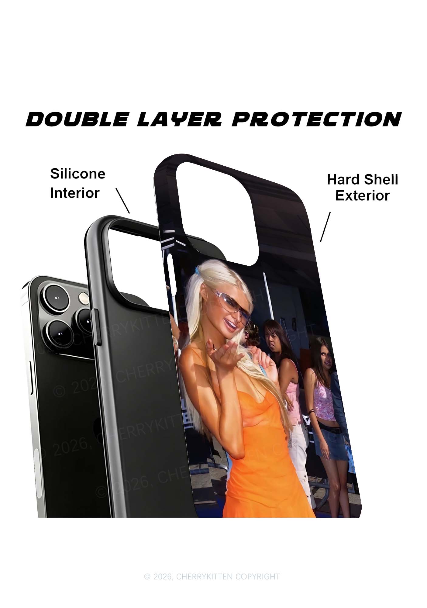 Orange Dress Girl Y2K Phone Case Cherrykitten