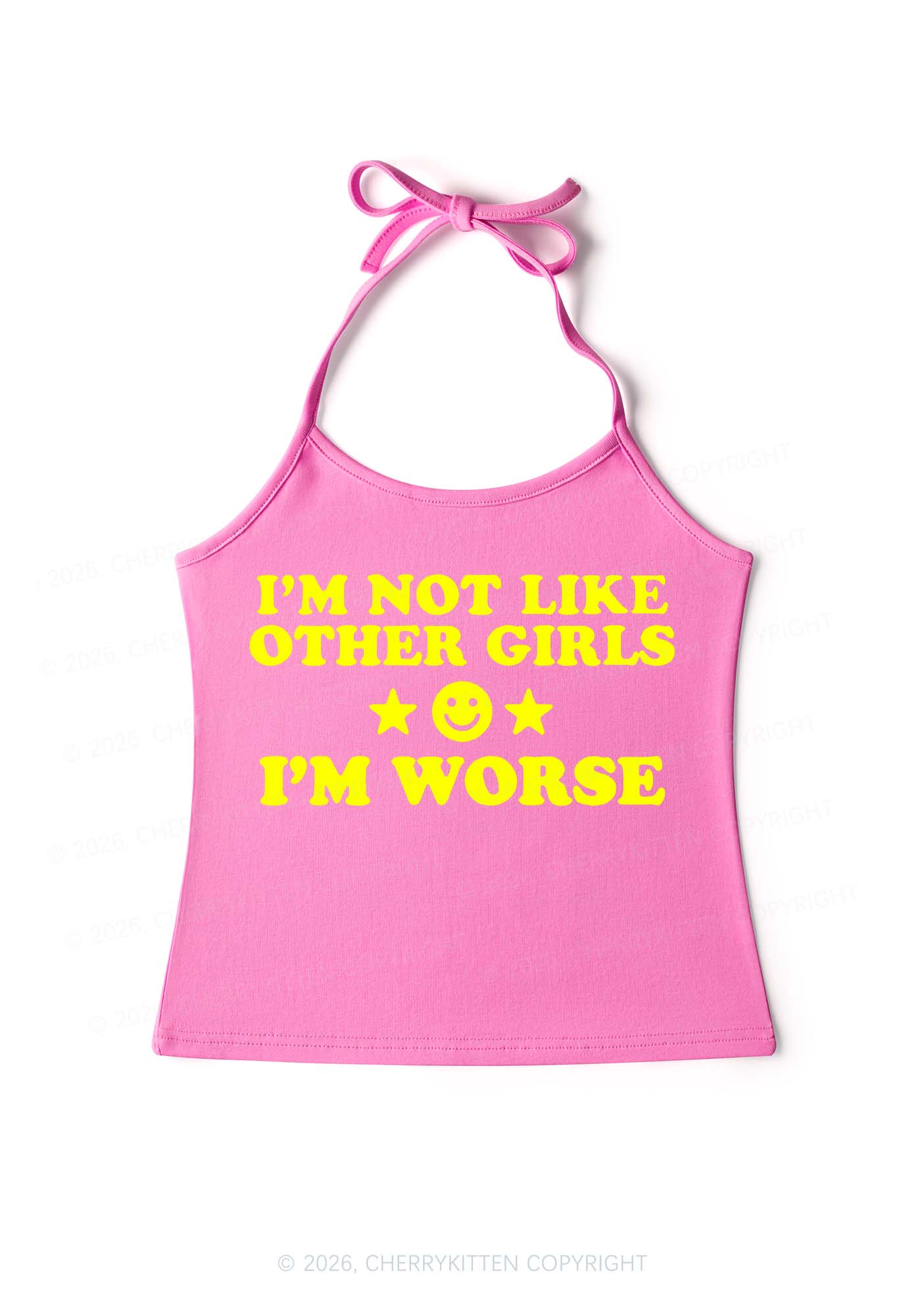 Im Worse Y2K Halter Neck Cami Cherrykitten