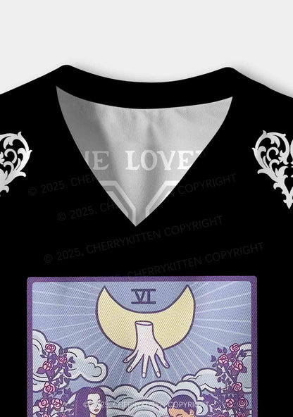 Custom Halloween Black The Lovers Y2K Crop Sport Jersey Shirts Cherrykitten