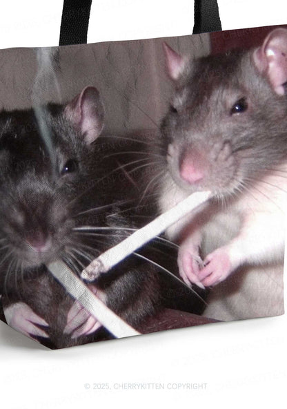 Smoking Rats Y2K Tyvek Tote Bags Cherrykitten