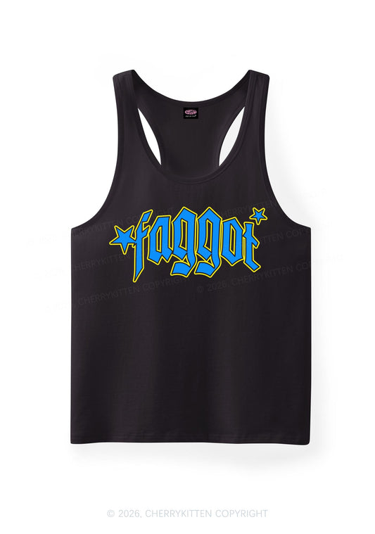 Faggot Stars Pride Y2K Men Racerback Tank Top Cherrykitten