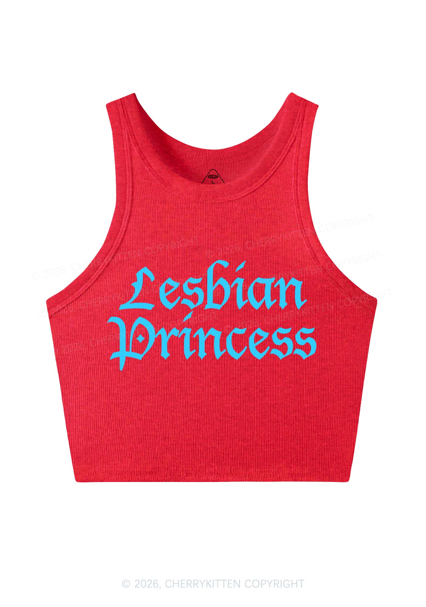 Lesbian Princess Y2K Crop Tank Top Cherrykitten