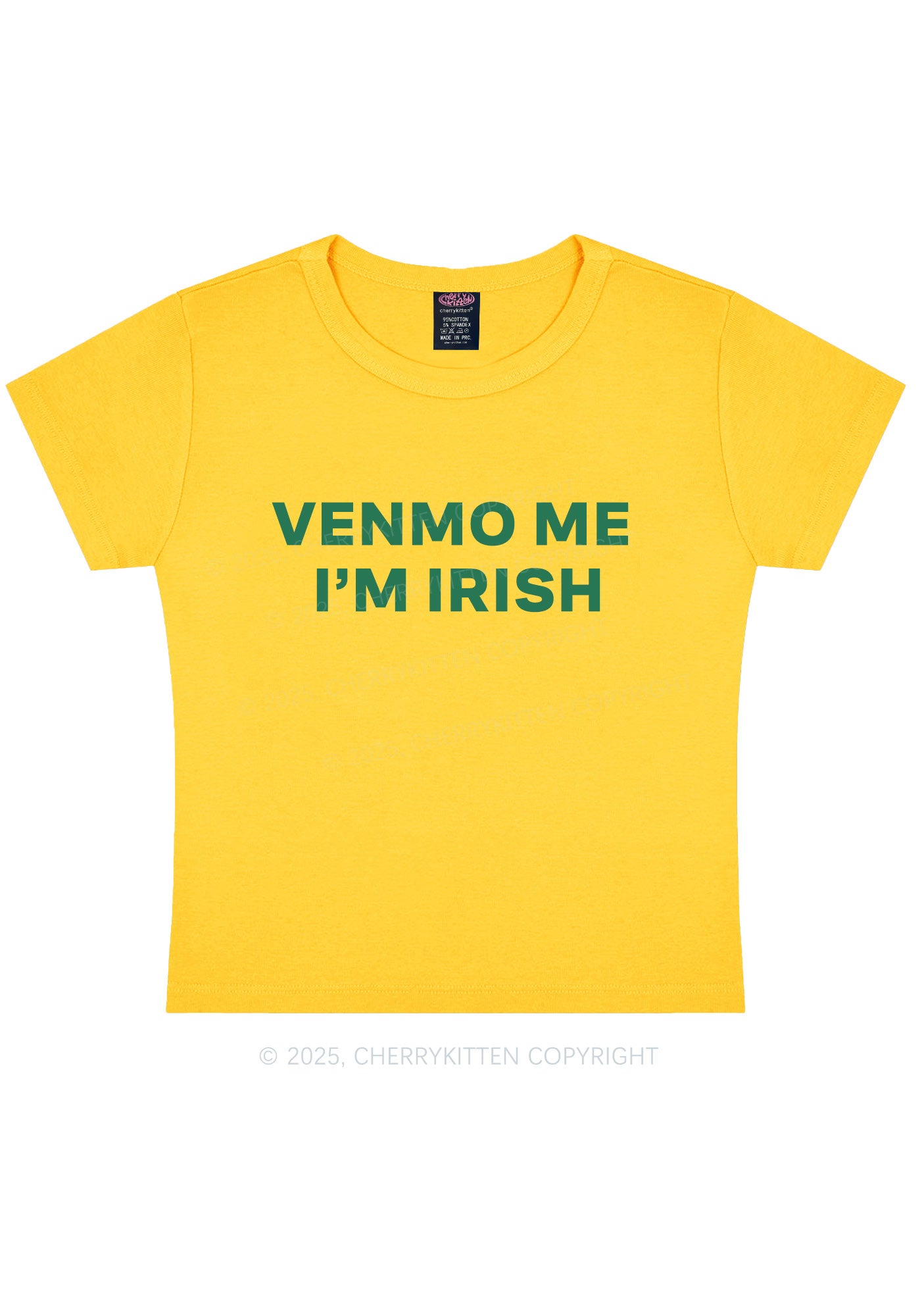 Venmo Me Im Irish St Patricks Y2K Baby Tee Cherrykitten
