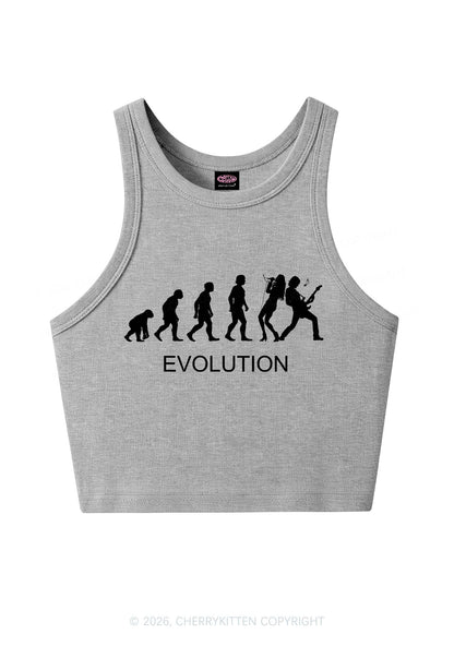 Evolution Rock Band Y2K Crop Tank Top Cherrykitten