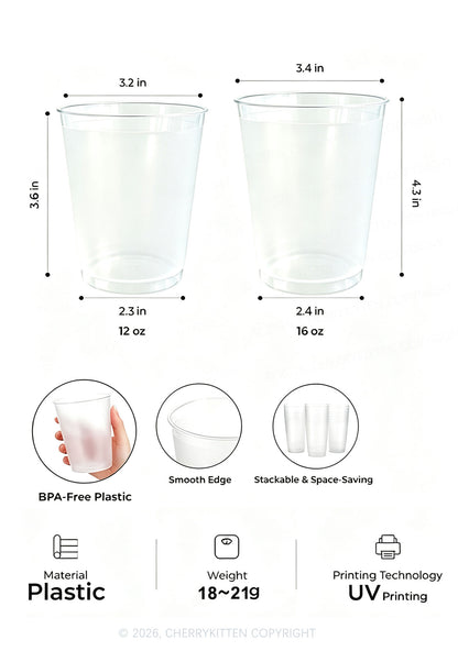 I Feel The Rush Y2K Halloween Plastic Cup Cherrykitten