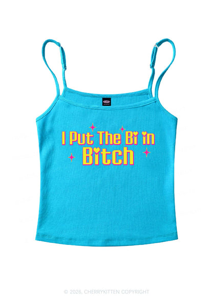 Put The Bi In Bxxch Pride Y2K Spaghetti Strap Cami Cherrykitten