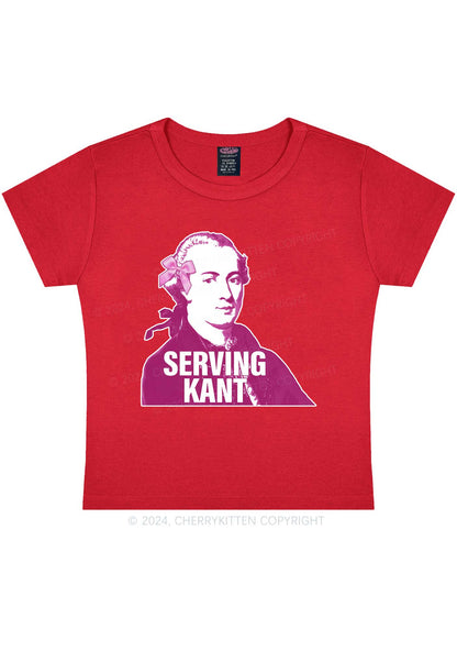 Serving Kant Y2K Baby Tee Cherrykitten