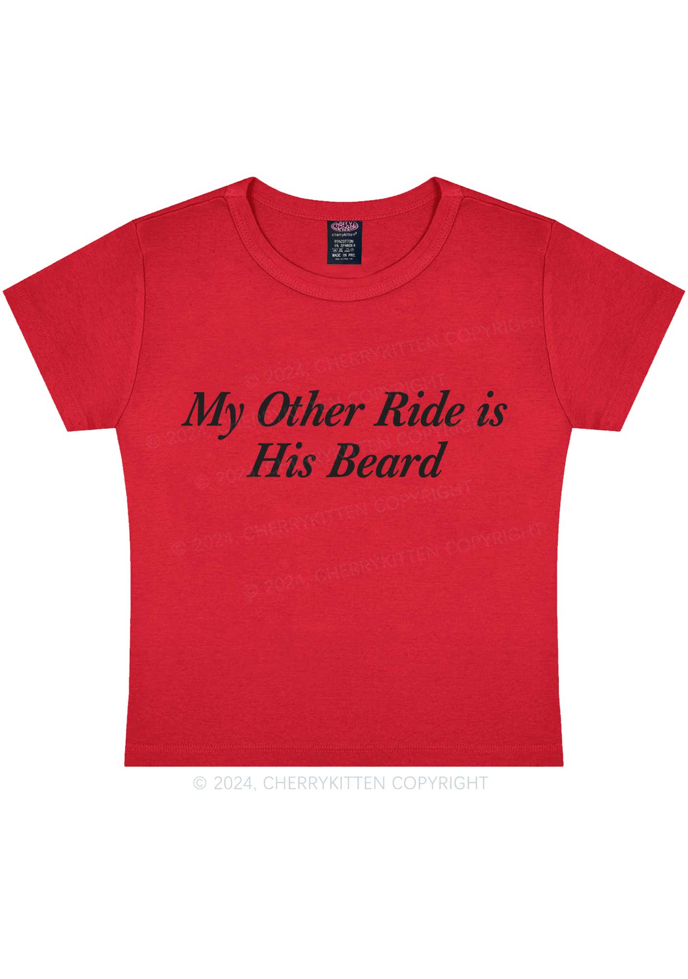 Ride His Beard Y2K Baby Tee Cherrykitten