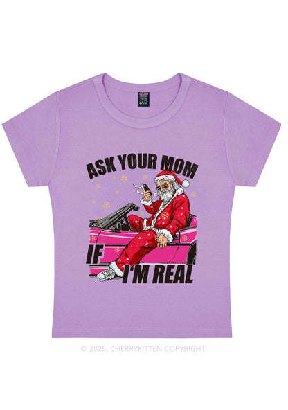 Christmas Ask Your Mom Y2K Baby Tee Cherrykitten