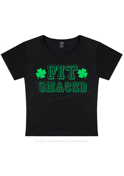 Fit Shaced St Patricks Y2K Baby Tee Cherrykitten