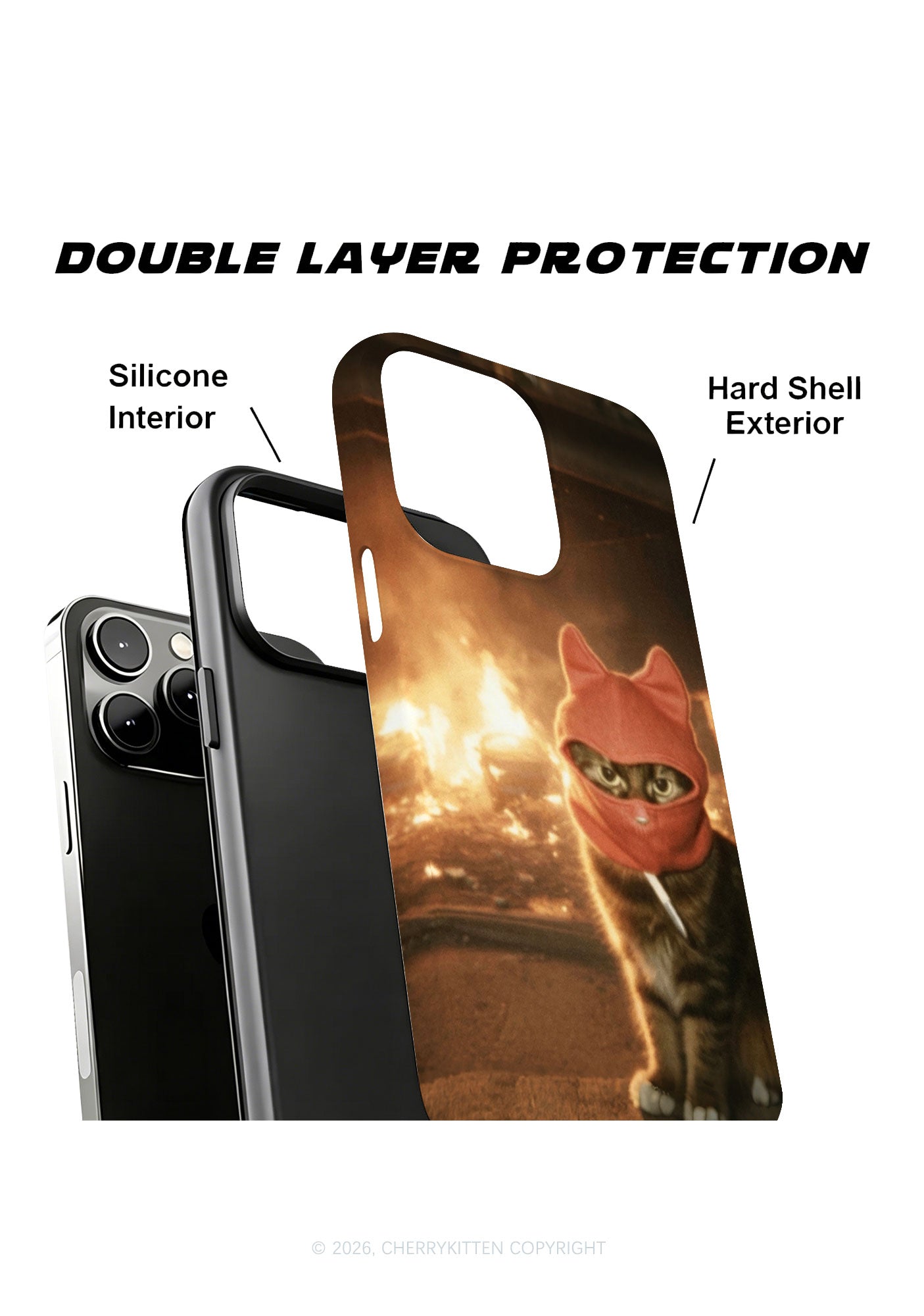 Halloween Red Ear Hood Cat Y2K Phone Case Cherrykitten