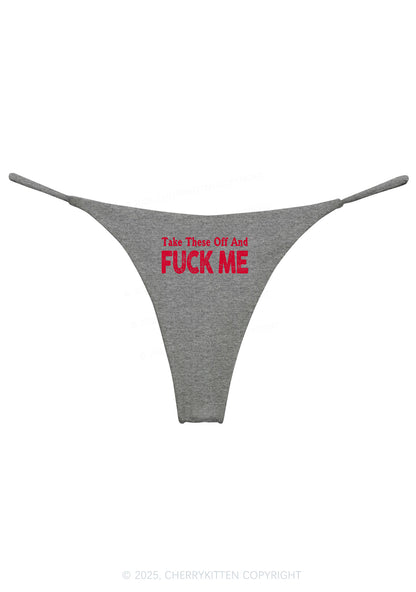 Take Off Fxxk Me Y2K Bikini String Thong Cherrykitten