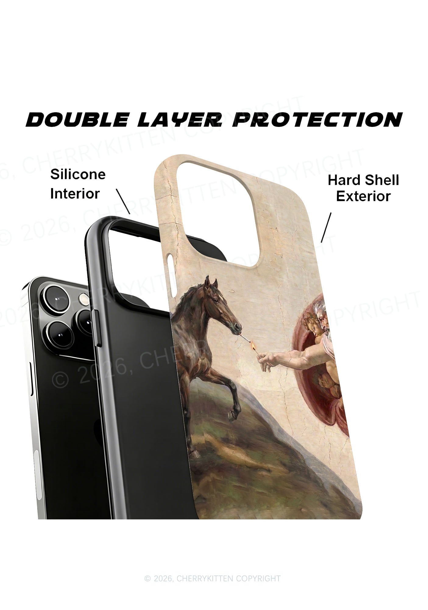 God Smoking Horse Y2K Phone Case Cherrykitten