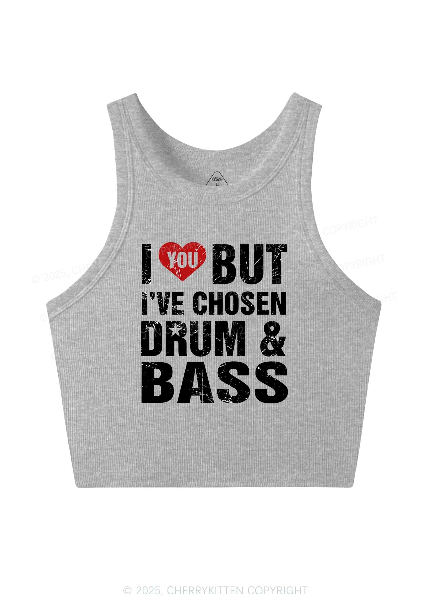 Chosen Drum And Bass Y2K Crop Tank Top Cherrykitten