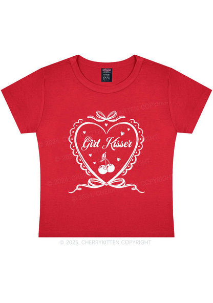 Girl Kisser Y2K Baby Tee Cherrykitten