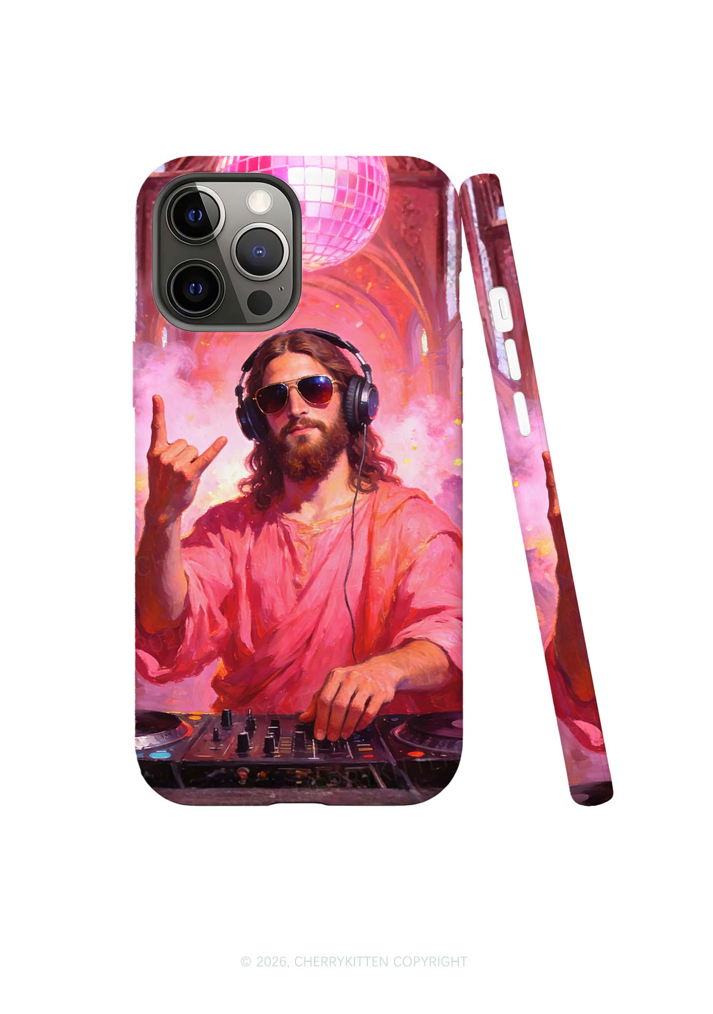 Disco Jesus DJ Y2K Phone Case Cherrykitten