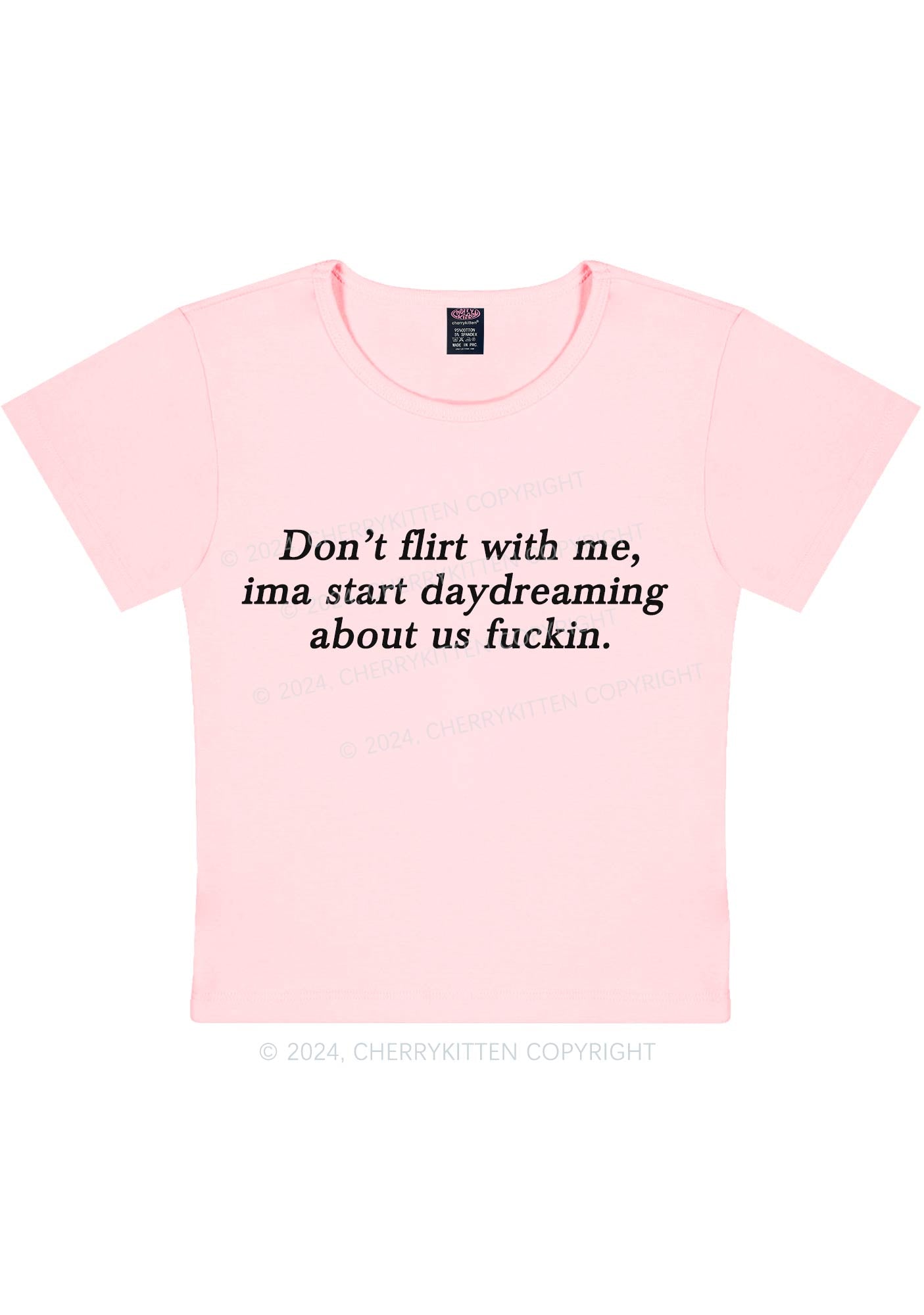 Don't Flirt With Me Y2K Baby Tee Cherrykitten