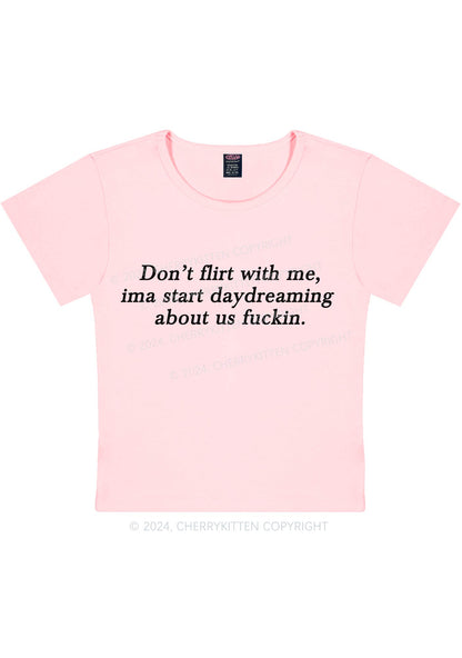Don't Flirt With Me Y2K Baby Tee Cherrykitten