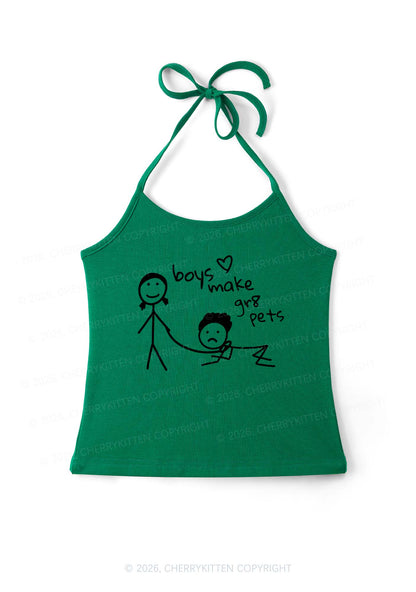 Boys Make Gr8 Pets Y2K Halter Neck Cami Cherrykitten