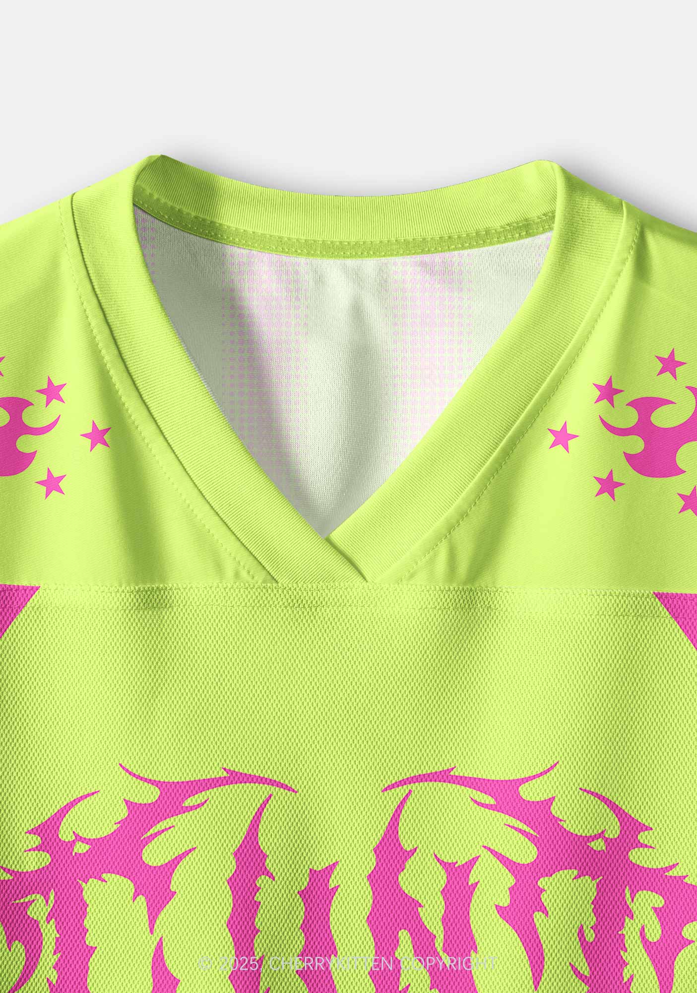 Custom Neon Pink Cxxt Y2K Crop Sport Jersey Shirts Cherrykitten