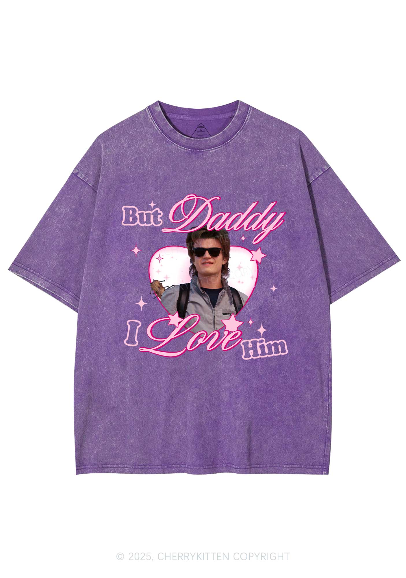 Daddy I Love Him Y2K Shirts Washed Tee Cherrykitten