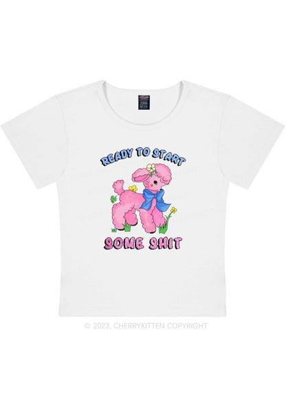 Curvy Start Some Shxt Y2K Baby Tee Cherrykitten