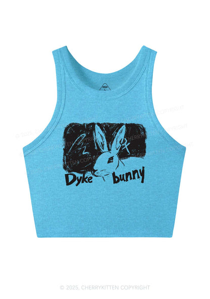 Dyke Bunny Y2K Crop Tank Top Cherrykitten