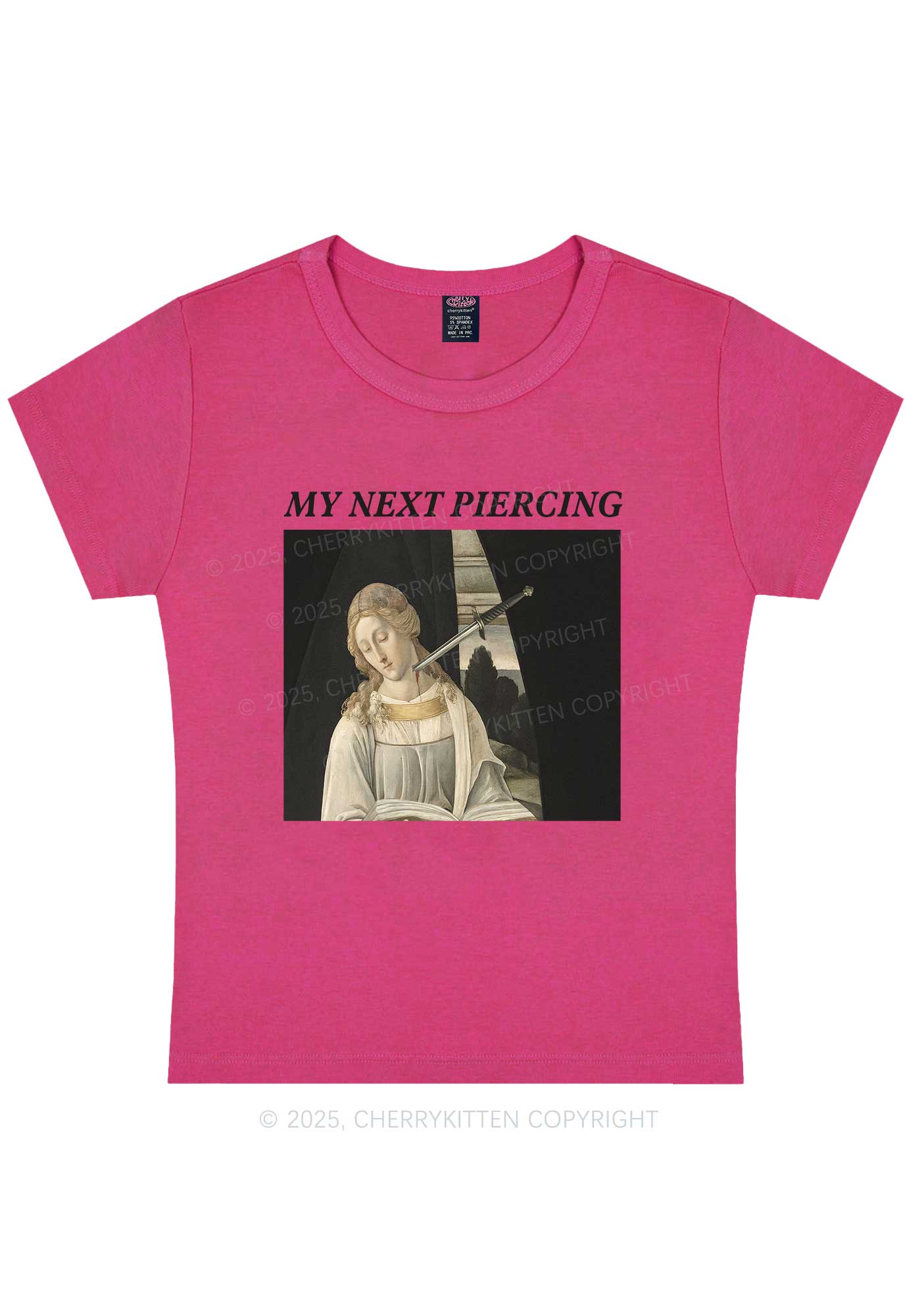My Next Piercing Y2K Baby Tee Cherrykitten