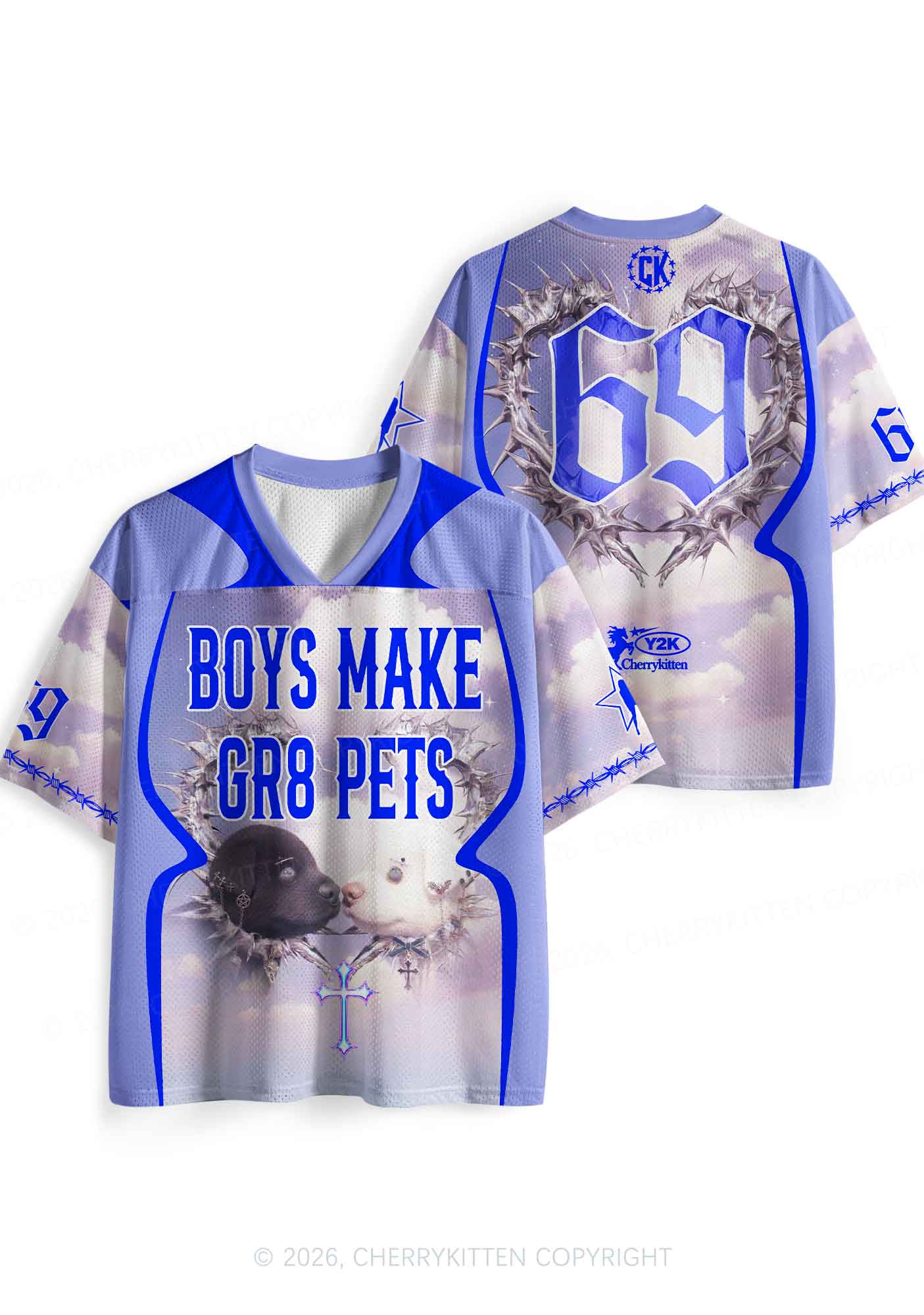 Boys Make Pets Dogs Y2K Sport Jersey Shirts Cherrykitten