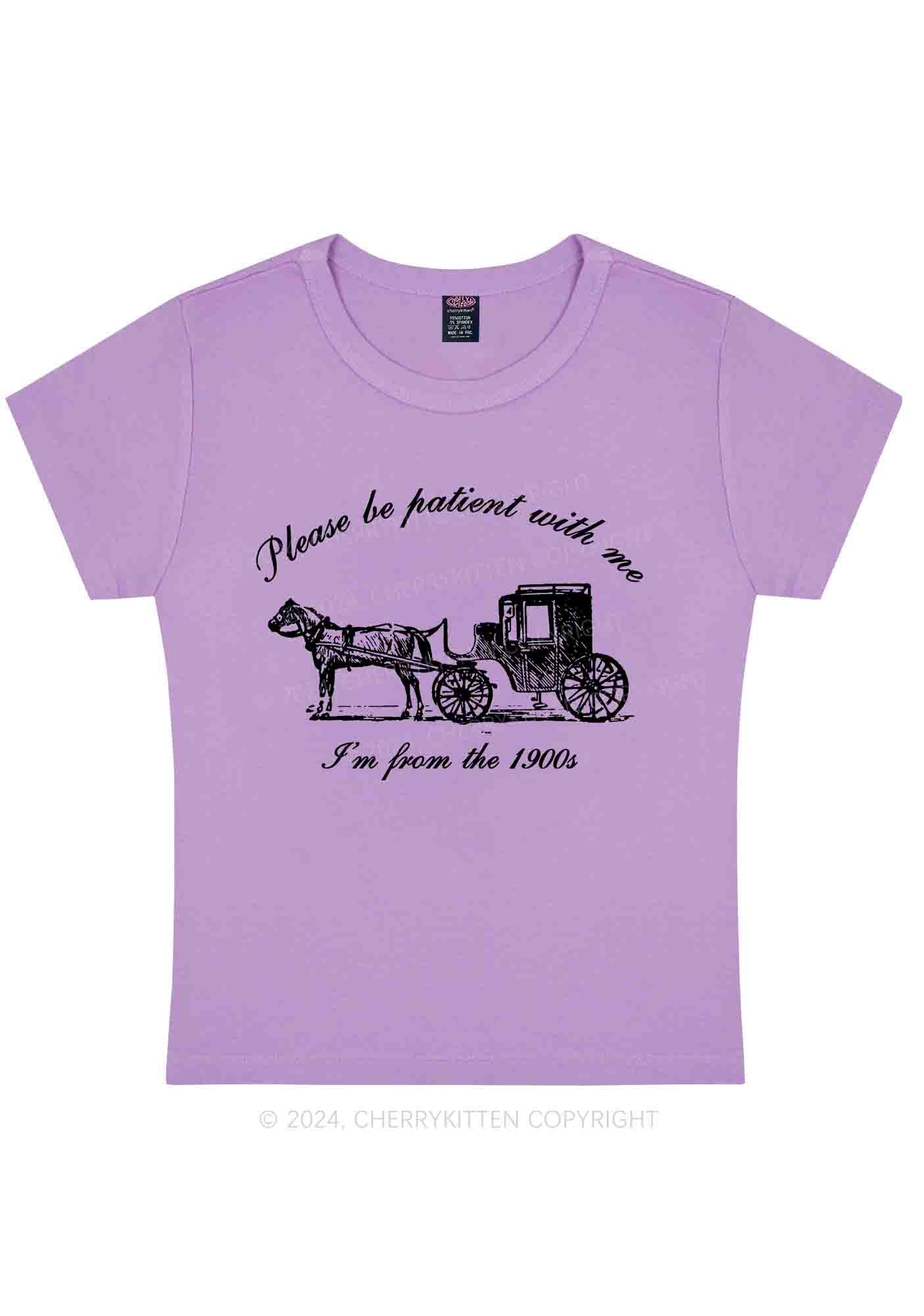 Curvy Please Be Patient With Me Y2K Baby Tee Cherrykitten