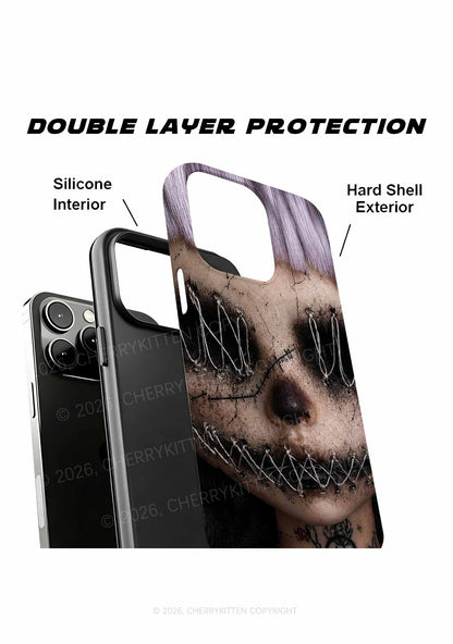 Halloween Metal Wire Face Y2K Phone Case Cherrykitten