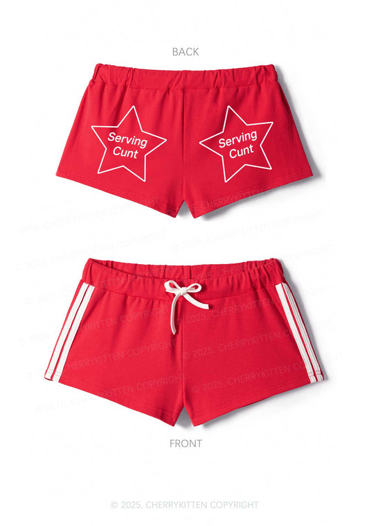 Serving Count Y2K Drawstring Mini Shorts Cherrykitten