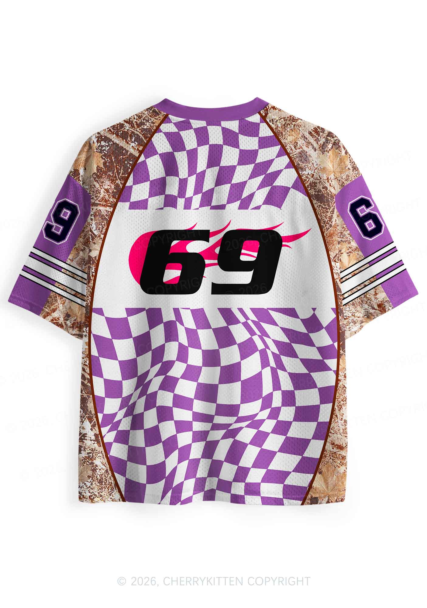 Purple Plaid Dyke Pride Y2K Sport Jersey Shirts Cherrykitten