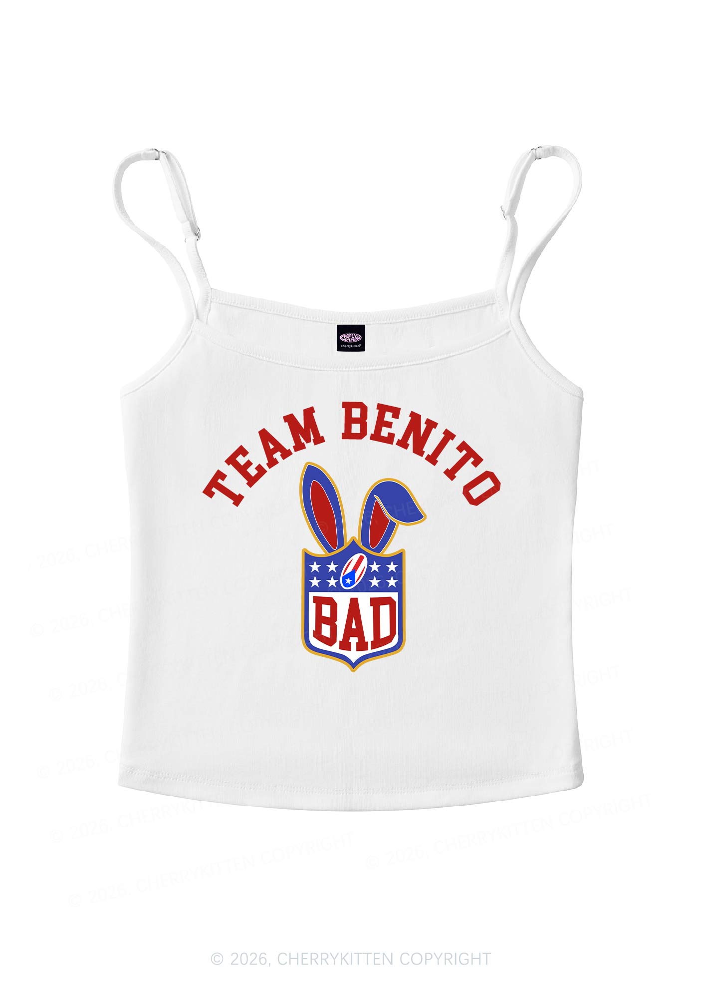 Pink Football Bunny Y2K Spaghetti Strap Cami Cherrykitten