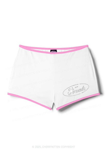 Rhinestone Mini Oval Freak Y2K Booty Shorts Cherrykitten