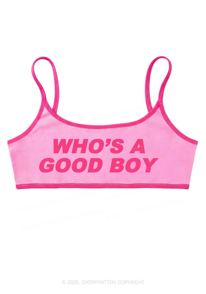 Whos A Good Boy Y2K Super Crop Cami Cherrykitten