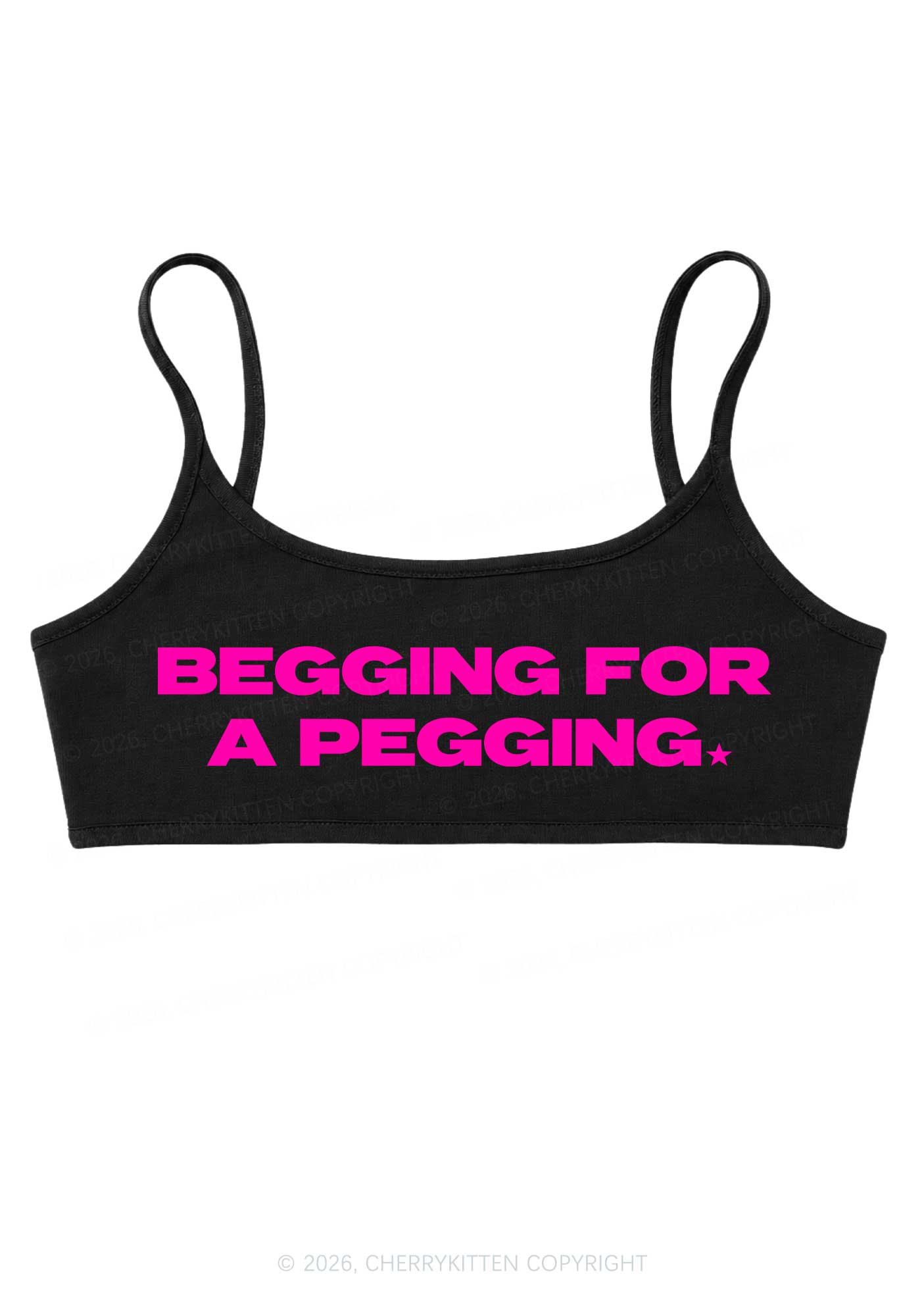 Begging For A Pegging Y2K Super Crop Cami Cherrykitten