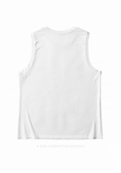Delusional On White Y2K Mesh Muscle Tank Cherrykitten