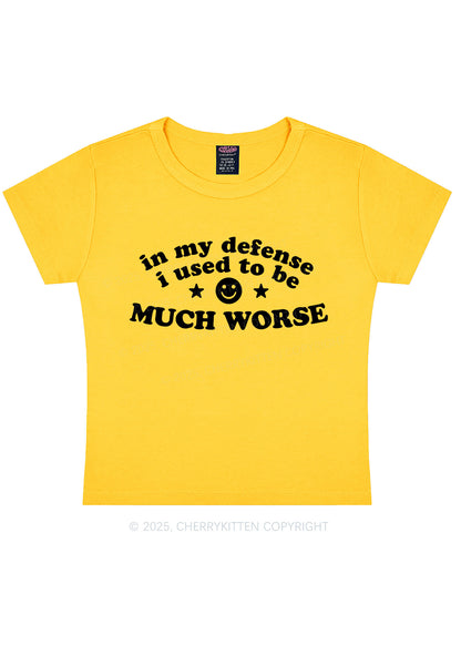 Much Worse Y2K Baby Tee Cherrykitten
