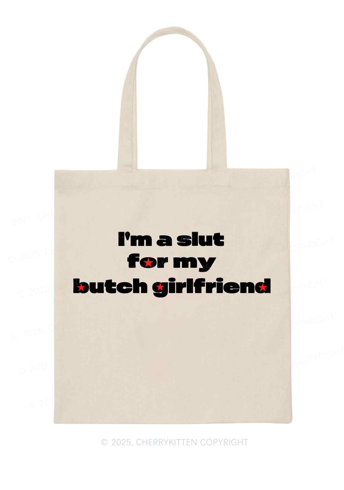 Slxt For Butch Girlfriend Pride Y2K Canvas Tote Bag Cherrykitten