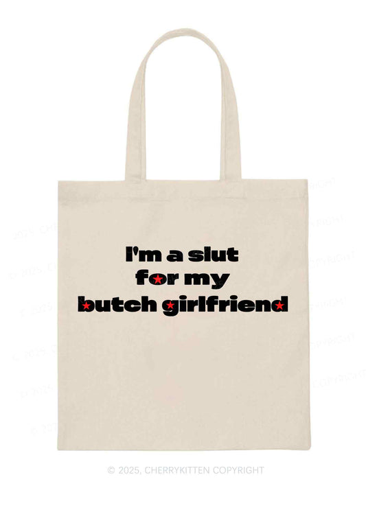Slxt For Butch Girlfriend Pride Y2K Canvas Tote Bag Cherrykitten