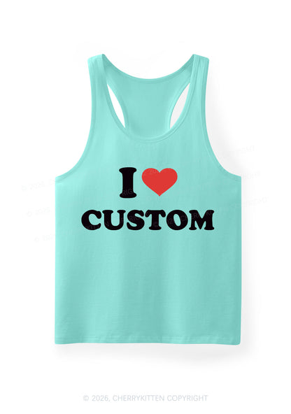 I Love Custom Personalized Y2K Men Racerback Tank Top Cherrykitten